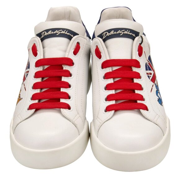 Dolce & Gabbana - DG Logo Loves London Low-Top Sneaker PORTOFINO White Red EUR 3 - Picture 4 of 5